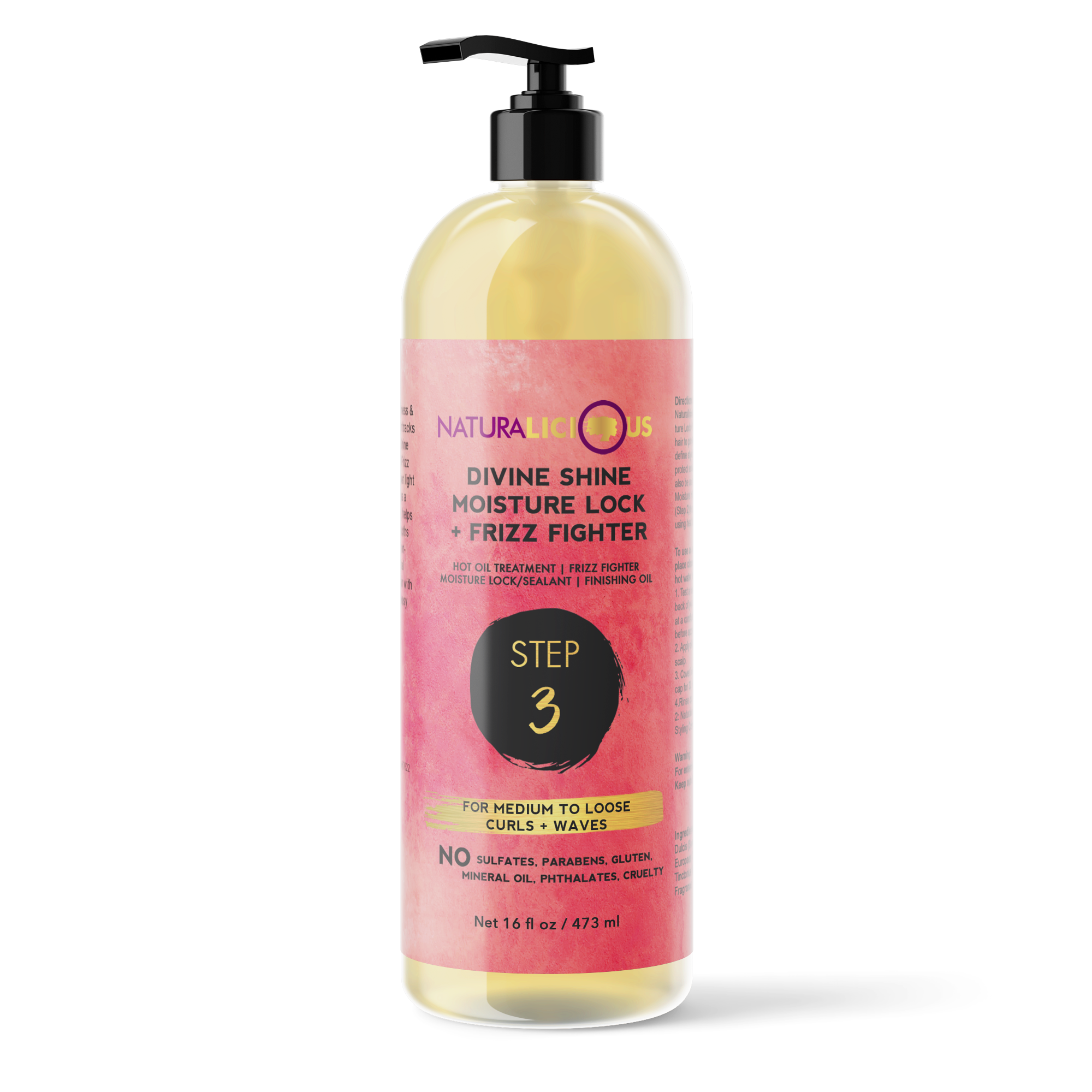 Salon Size - Step 3 Moisture Lock & Frizz Fighter, 16 oz