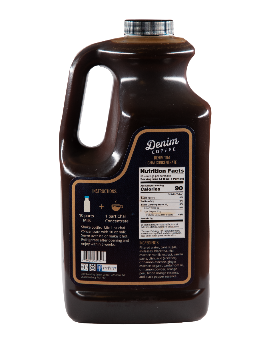 Denim Coffee Chai 10:1 Super Concentrate - 64oz
