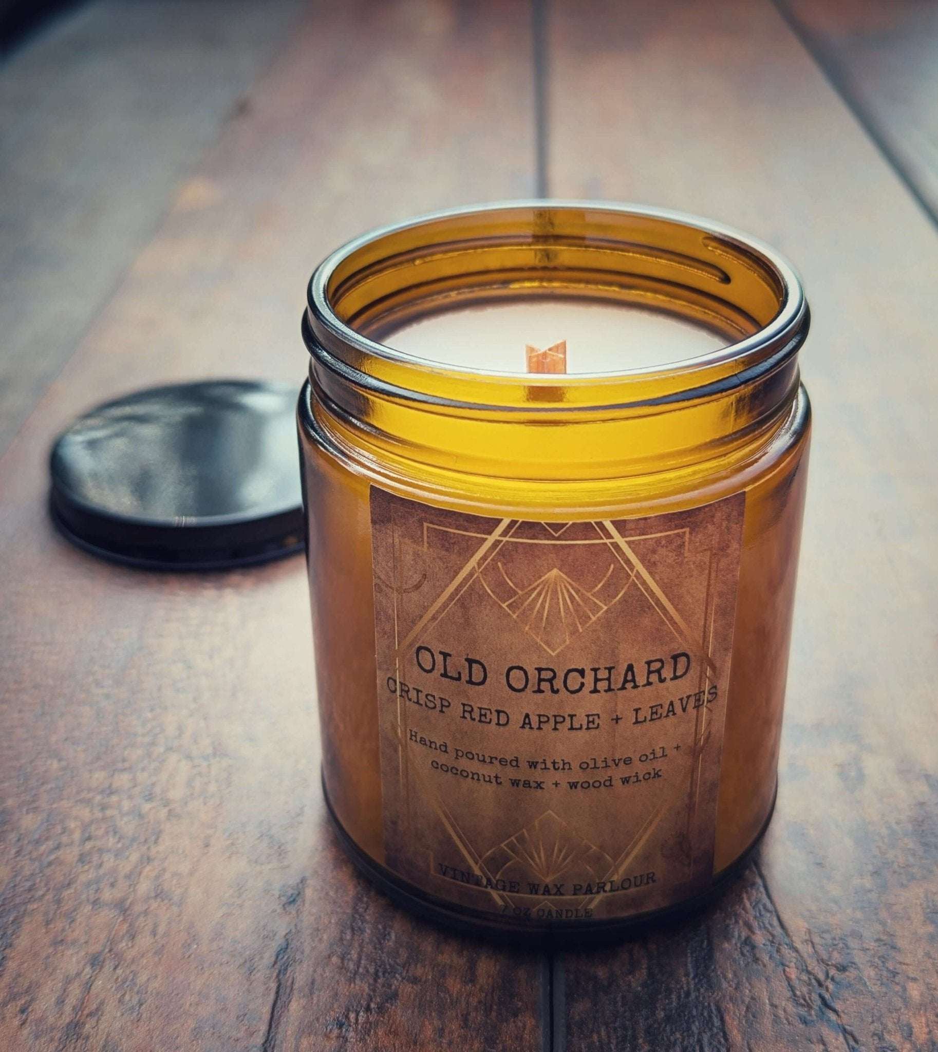Vintage-Inspired Wooden Wick Candle