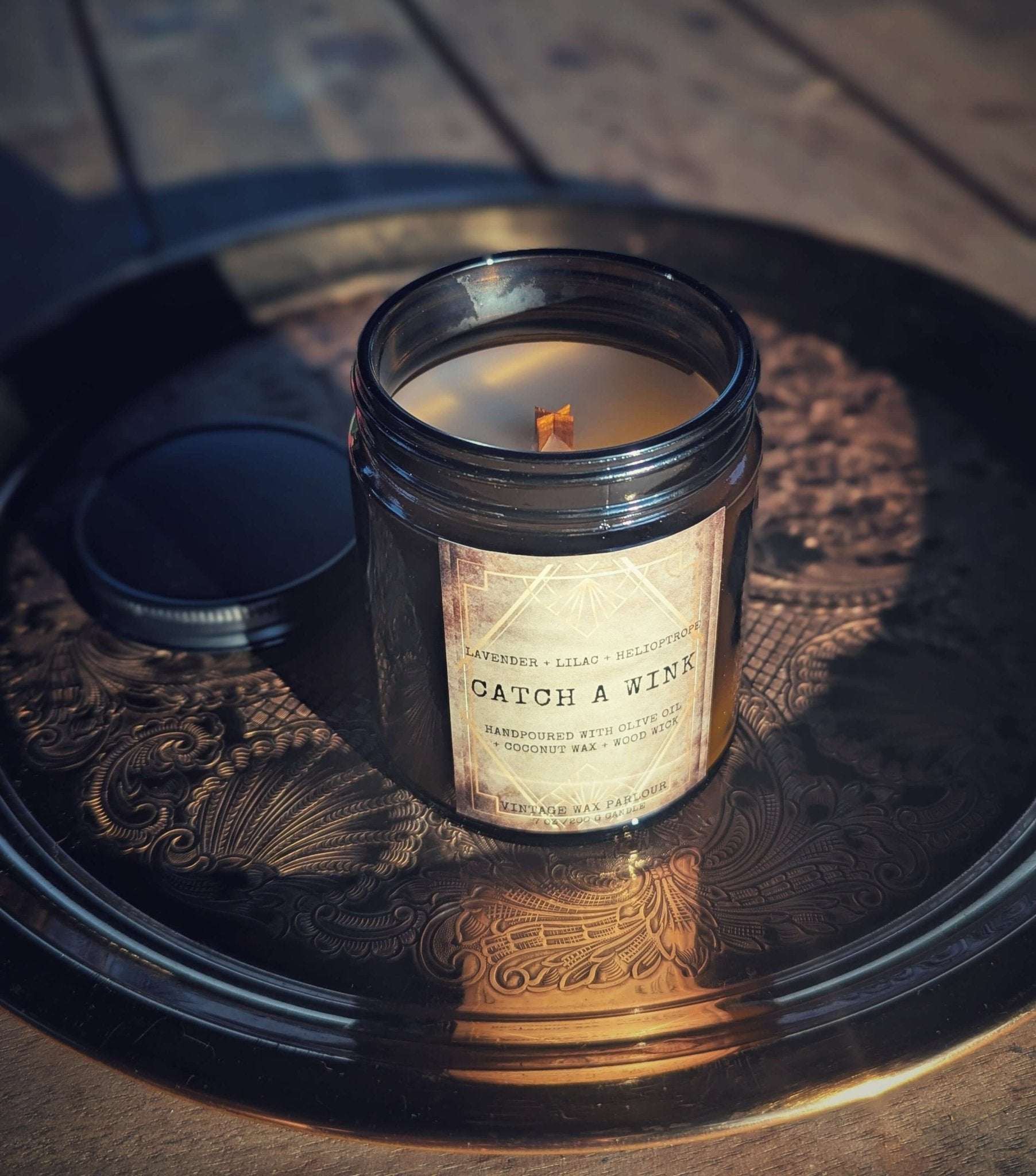 Vintage-Inspired Wooden Wick Candle